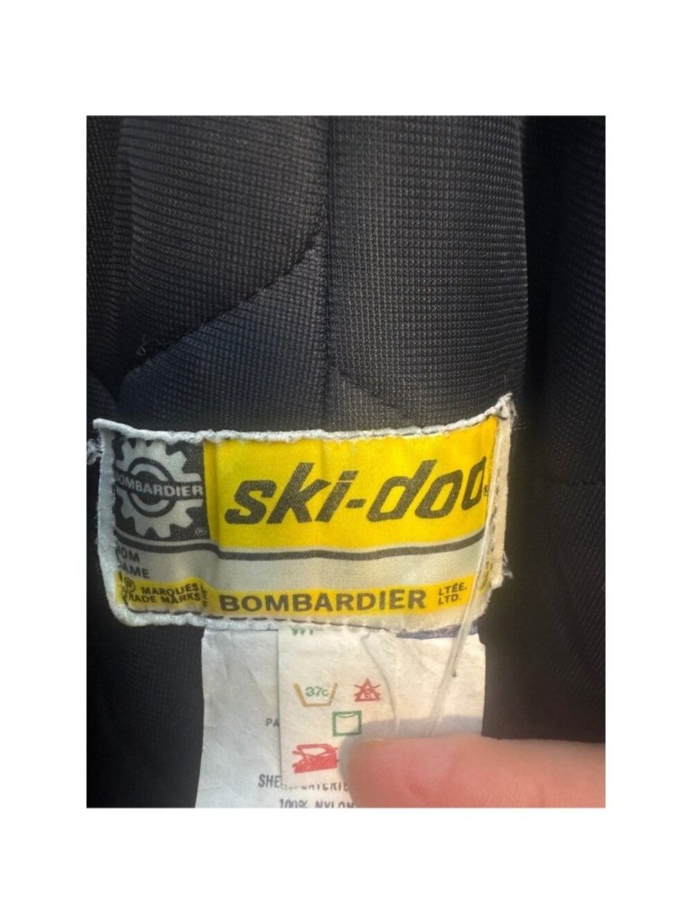 Vintage Ski-Doo Bombardier Snow Bib Overalls Ski Snowmobile Pants Womens 14 - Picture 7 of 12
